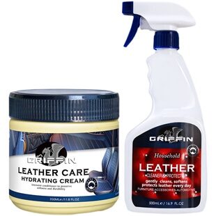 澳洲GRIFFIN汽车真皮座椅保养剂 皮革清洁护理油上光蜡内饰清洗剂