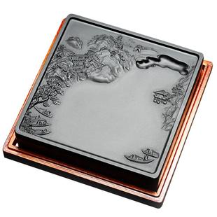 国家非遗 安徽可磨墨砚台高档歙砚书法专用名师老坑端砚歙县天然原石书法砚台 文房四宝歙砚黑龙尾高档礼盒装