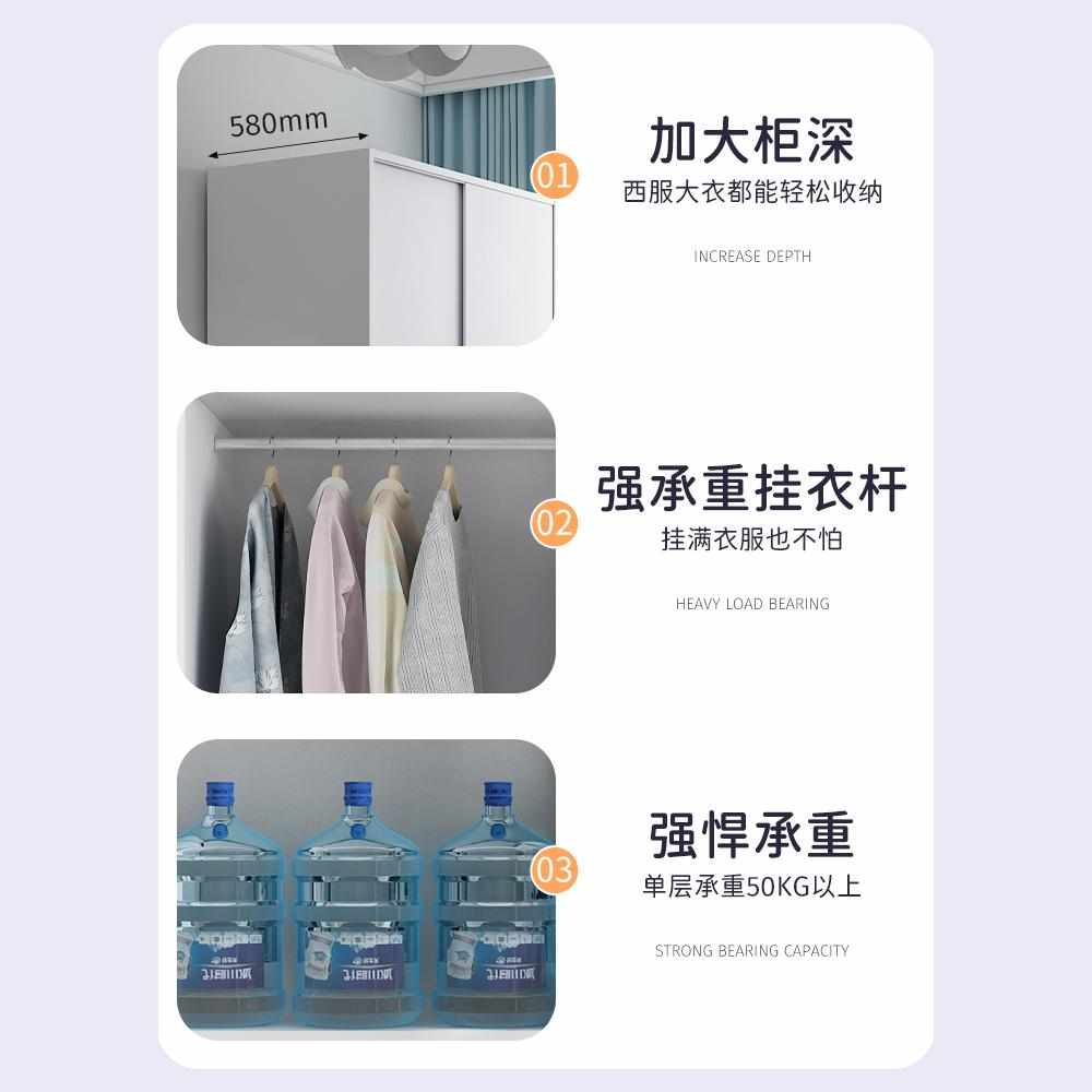 0甲醛铁衣柜钢制家用租房简易衣柜卧室铁皮儿童房间收纳储物柜子