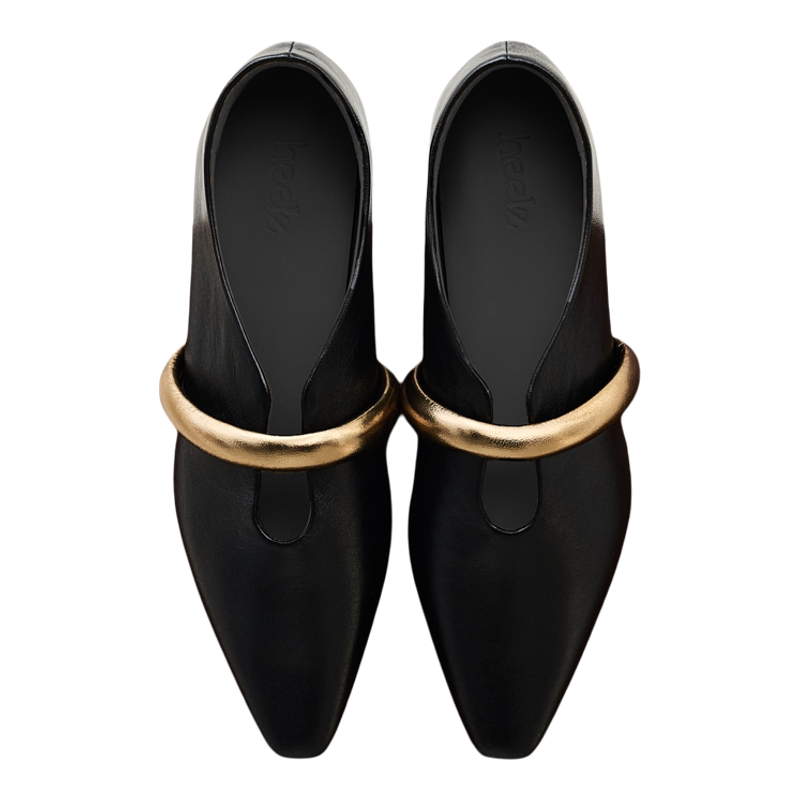 heelz金条U口羊皮奶奶鞋1.5cm