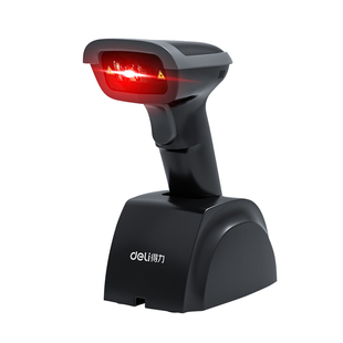 得力无线扫描枪超市快递仓库服装药品追溯扫码抢14951W底座充电