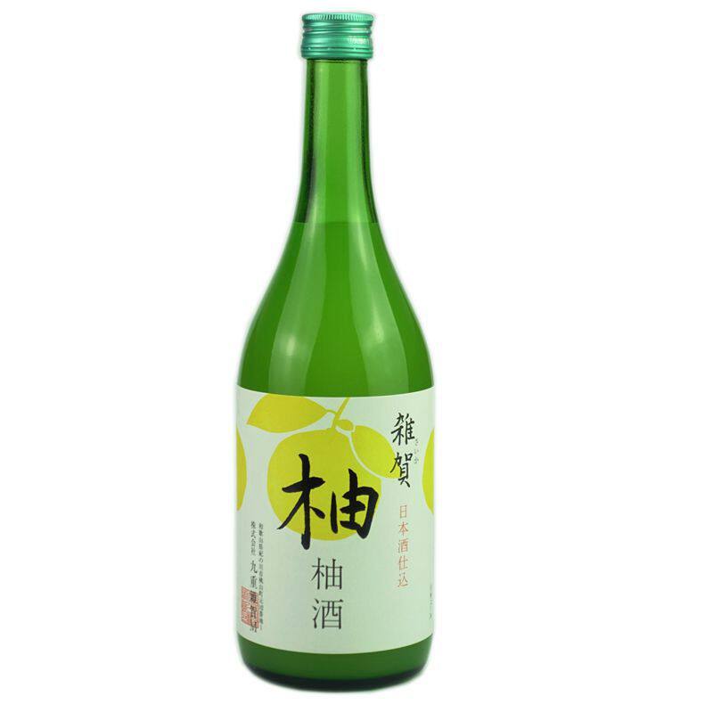 日本梅酒/柚子酒/九重雑賀/杂贺柚子果肉酒720ml利口酒/全国包邮