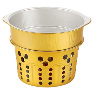 焙烤乐一次性锡纸火锅户外露营锅具野餐铝箔酒精炉室内免洗小火锅