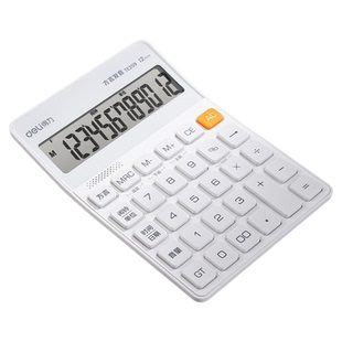得力语音计算器办公用会计用学生用大屏幕便携计算器方言发音商用计算器办公用品财务用多功能桌面计算器
