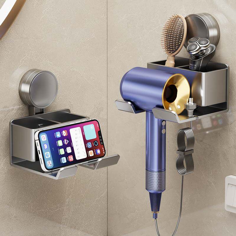 吸盘式吹风机置物架免打孔浴室吹风卫生间架子支架挂壁挂电吹风筒
