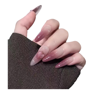 手工美甲穿戴甲短款猫眼秋冬款中长款2025新款显白美甲贴片