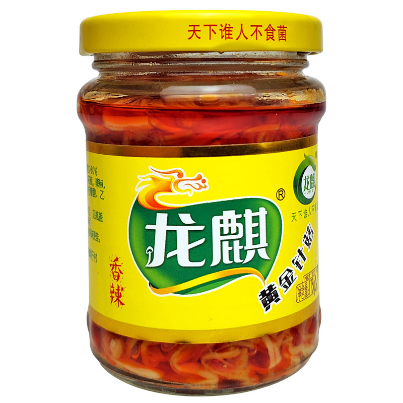 龙麒黄金针菇175g瓶装香辣味小吃