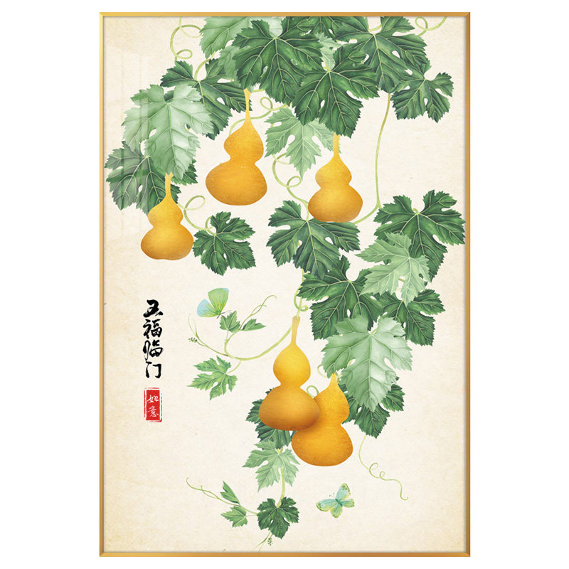 玄关装饰画新中式走廊过道