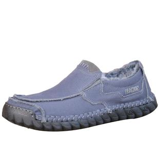 老北京布鞋懒人鞋休闲加肥透气一脚蹬防滑软底开车单鞋爸爸鞋单鞋