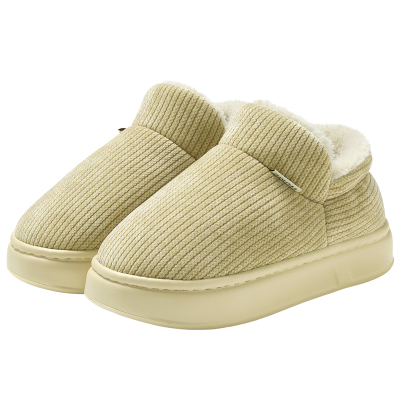 红豆高帮棉拖鞋女款冬季新款包跟