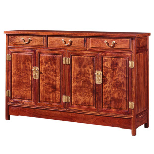 红木餐边柜刺猬紫檀储物柜非洲黄花梨茶水柜中式实木收纳酒碗置物