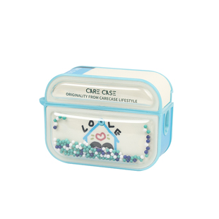 CARECASE 蓝色线条画泡泡珠AirPods Pro耳机壳保护套 可摇晃解压ins 原创设计 适用于苹果无线一二三代磁吸