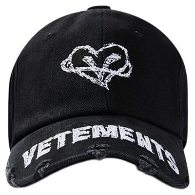 VETEMENTS  潮流男女刺绣棒球帽可调节复古鸭舌帽子301446