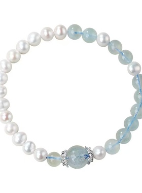 oein母亲节水晶灰月光石海蓝宝珍珠手链高级感手串小众送妈妈礼物