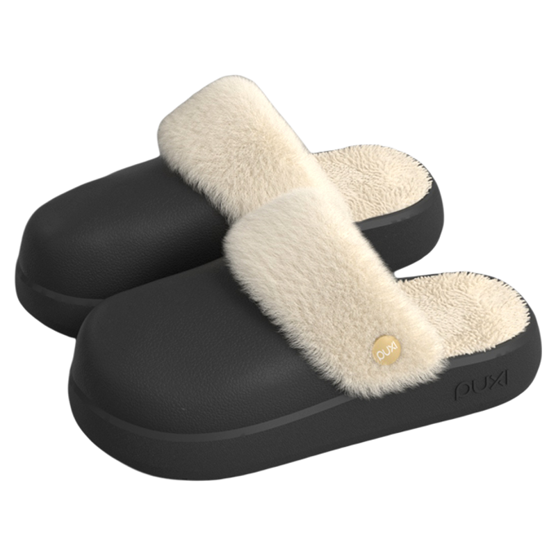 朴西男士防水棉拖鞋秋冬季居家防滑室内加绒保暖百搭可拆卸棉鞋女