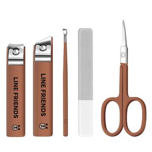 布朗熊儿童指甲刀套装2025新款女生可爱指甲钳指甲剪刀挖耳勺工具