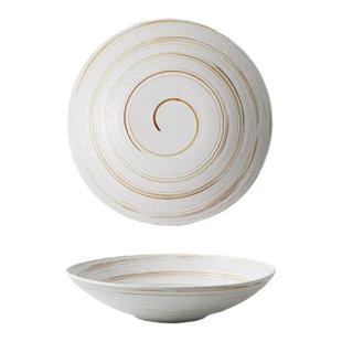 斗笠碗陶瓷浅碗汤碗家用装菜盘创意日式牛肉面碗拉面碗餐厅西餐盘