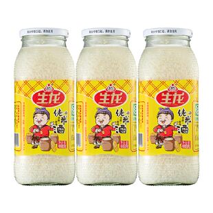 生龙佬米酒低度甜酒888g*3瓶孝感特产传统酒酿醪糟月子米酒糯米酒