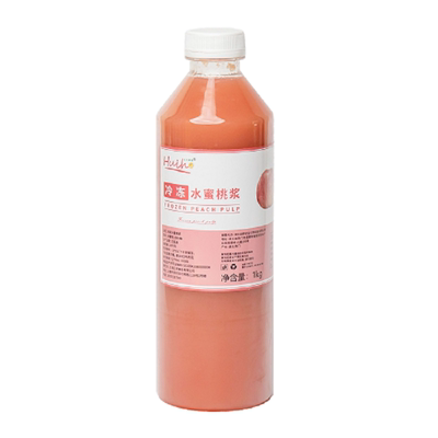 冷冻水蜜桃汁水果茶奶茶店专用