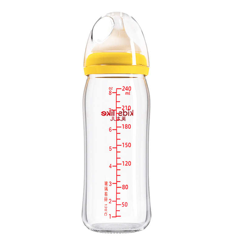 宽口径加厚玻璃奶瓶240ml耐高温