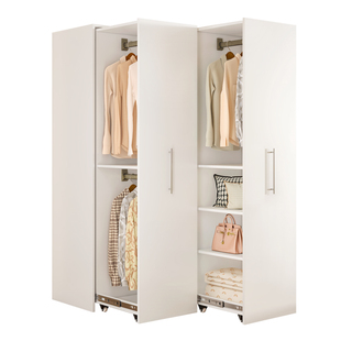 抽拉式加深衣柜卧室超窄夹缝收纳柜家用卧室推拉大衣橱定制A88