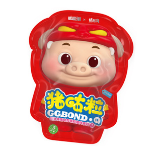 2025新款猪猪侠玩具GG爆木鱼解压公仔玩偶ggbond鸡鸡爆萌粒盲盒