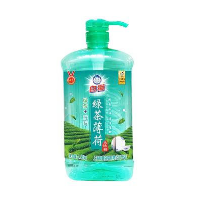 白猫绿茶薄荷洗洁精大桶家庭装