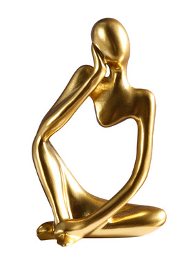 创意思考人物摆件树脂装饰品客厅电视柜样板房桌面抽象人物艺术品