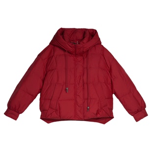 梵凯羽绒服女2025冬时尚韩系短款连帽羽绒服女加厚保暖宽松面包服