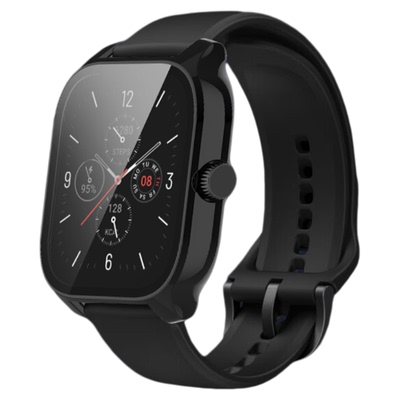 适用华米GTS4手表带保护壳 跃我Amazfit GTS4壳膜一体保护套PC钢化膜替换外壳硅胶腕带全包防摔表壳外套配件