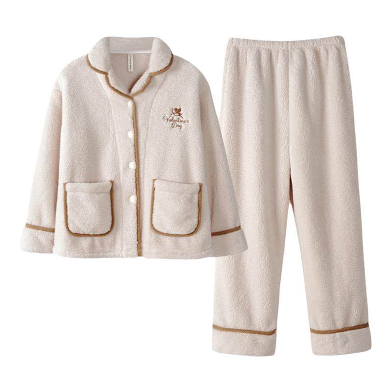 睡衣女士秋冬长毛绒家居服