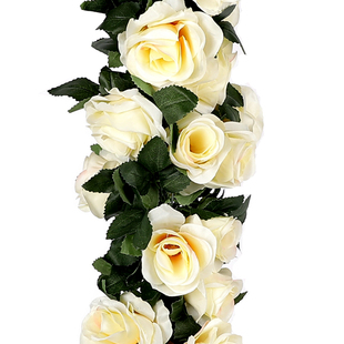 仿真玫瑰藤假花墙藤条楼梯空调管道装饰遮挡过年氛围布置仿生藤蔓