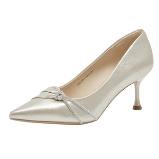 戈美其女鞋2025新款秋季法式配裙子时尚高跟鞋细跟单鞋女名媛鞋子