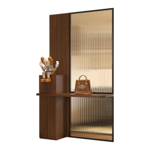 新款进门双面屏风隔断柜新中式客厅玄关家用卧室长虹玻璃遮挡W48