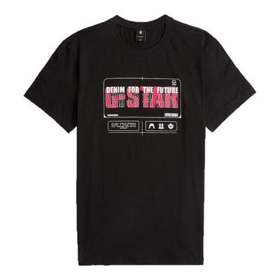 gstar男士夏季短袖黑色T恤