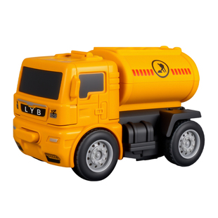 儿童撞击变形工程车男孩子3到6岁小汽车宝宝挖掘机玩具搅拌车套装