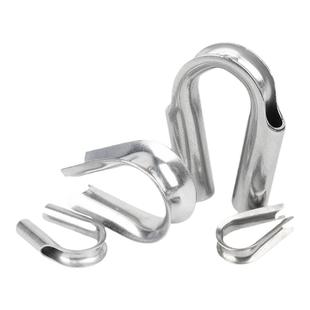 304不锈钢鸡心环钢丝绳重型保护套三角环夸口管式套环防锈防腐