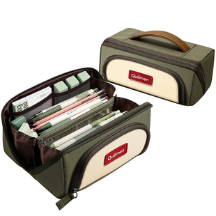 菱形火山笔袋大容量文具袋铅笔盒男孩初中生款2026超火高颜值小学生简约小众不撞款男生复古笔袋学习用品文具