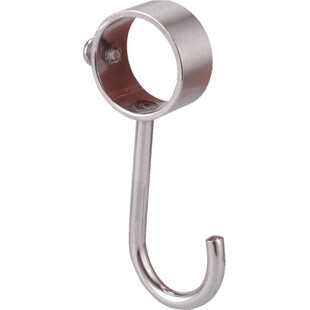 晾衣杆防风钩 304不锈钢晾衣架固定挂钩25圆管合金钩子 永固五金