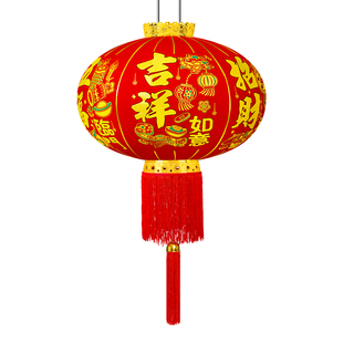 过年大红灯笼挂饰2026新款免插电遥控户外大门口一对新年春节装饰