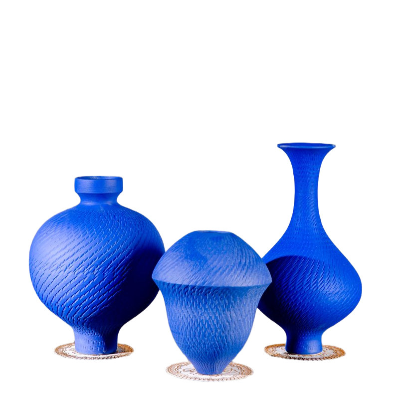 克莱因蓝艺术花瓶景德镇手工釉面