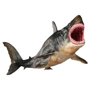 童德巨齿鲨仿真动物模型玩具海洋生物鲨鱼大白鲨锤头虎鲨儿童男孩
