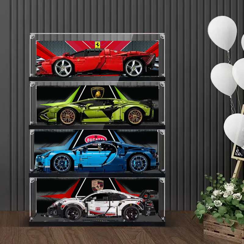 亚克力车模展示盒42096适用911RSR保时捷模型防尘盒罩收纳盒模型