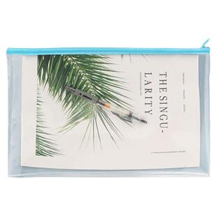 杰利中考透明笔袋考试专用准考证袋子加厚简约高考考试收纳袋拉链式防水A4文件袋a5小学生用文具袋定制印logo