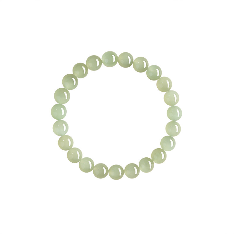 和田玉散珠官方旗舰店天然玉石珠子手链女士串珠diy晴水碧玉手串