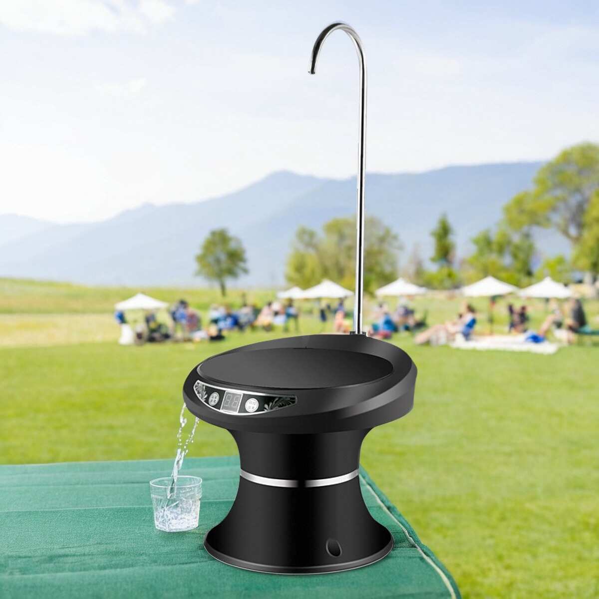 伙妹自动吸水器感应压水泵桶装水电动桌用出水器台式抽水器带底座