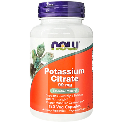 NOW诺奥柠檬酸钾180粒钾元素补充