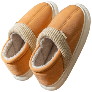 回力包跟棉拖鞋女2024新款防滑软底室内家居秋冬季月子鞋10月份