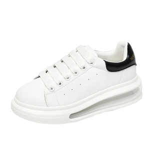 内增高网红气垫小白鞋女全皮厚底百搭2026新款老爹运动鞋休闲真皮