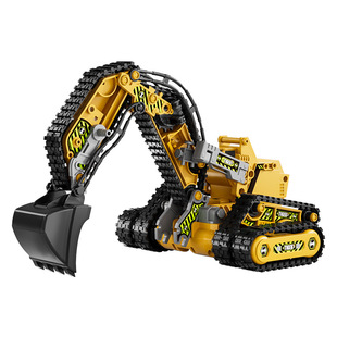 履带式拼装工程车遥控积木挖掘机可编程STEM儿童科教益智拼装玩具